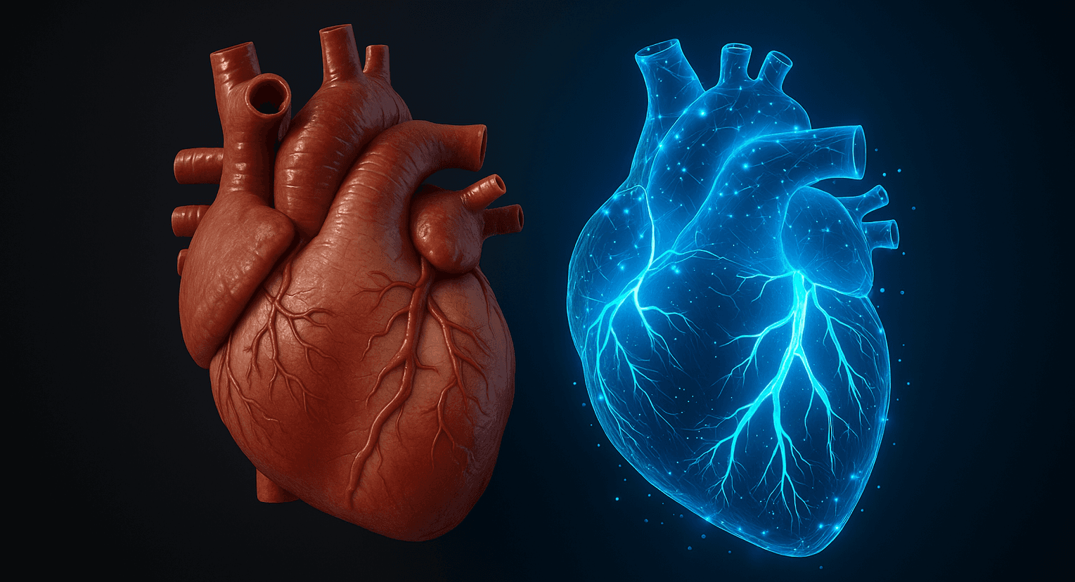 Artificial intelligence enhancing a heart visualization